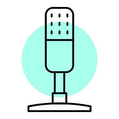mikrofon simgesi vektör illüstrasyonu