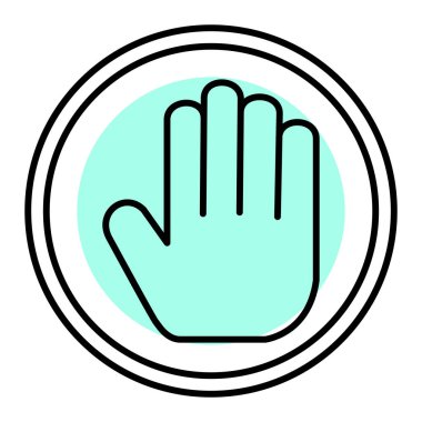 El ikonu. Vektör illüstrasyonu