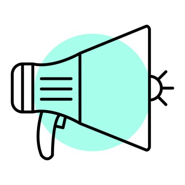 Megafon. Web simgesi basit illüstrasyon