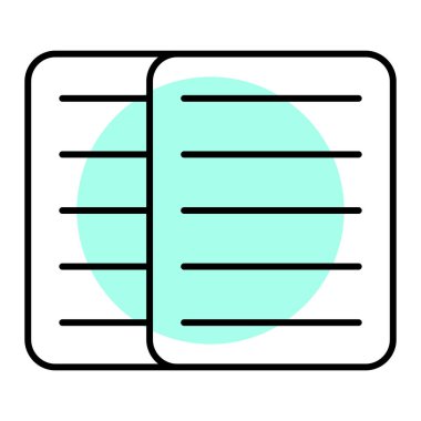 Belgelerin basit vektör illüstrasyonu