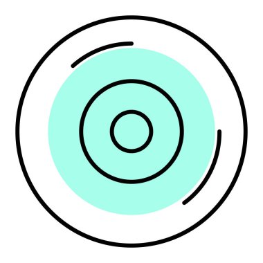 CD mi? Web simgesi basit illüstrasyon