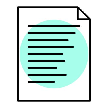 Belge. Web simgesi basit illüstrasyon