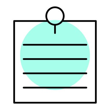 not pin basit simgesi, vektör illüstrasyonu