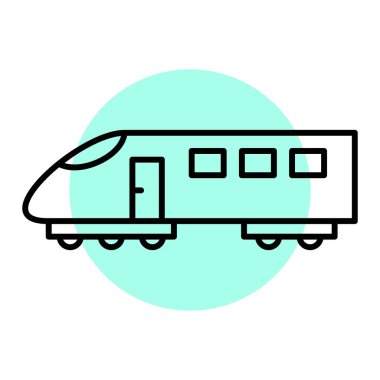 tren simgesi vektör illüstrasyonu