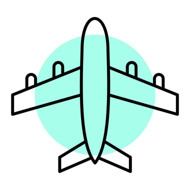 uçak ikonu vektör illüstrasyonu
