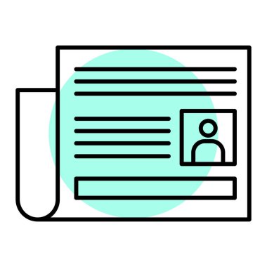 ID kart simgesi vektör illüstrasyonu