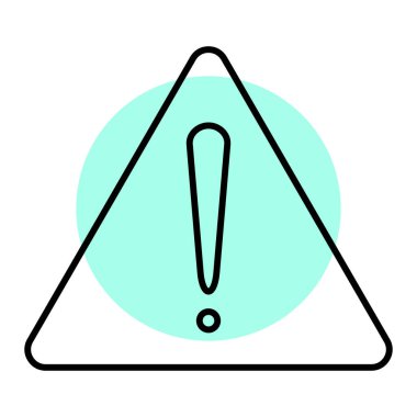 Ünlem işareti simgesi. uyarı işareti sembolü. düz tasarım biçimi.