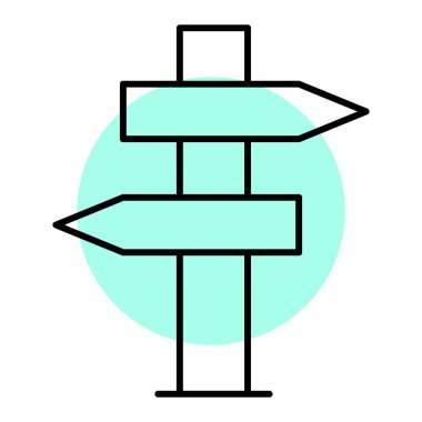 Bir işaret levhasının vektör illüstrasyonu