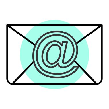 e- posta iletisi ikonu vektör çizimi tasarımı