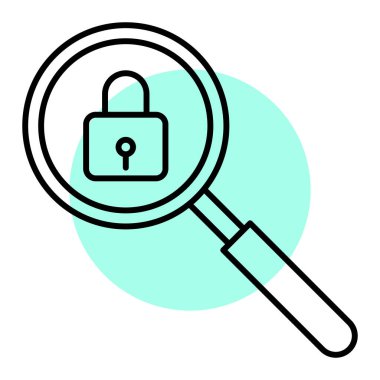 büyütme cam vektör çizgisi simgesi