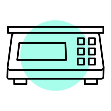 Mikrodalga fırın ikonu. Web için tost makinesi vektör simgelerinin özet çizimi