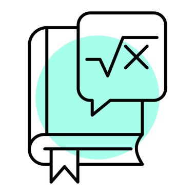 Konuşma kabarcığı vektör çizimi içeren kitap