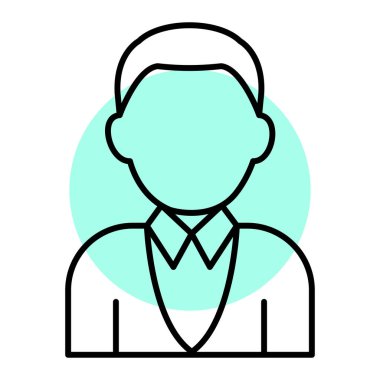 Avatar simgesi. Doktor vektör çizim sembolü ve web tasarımı