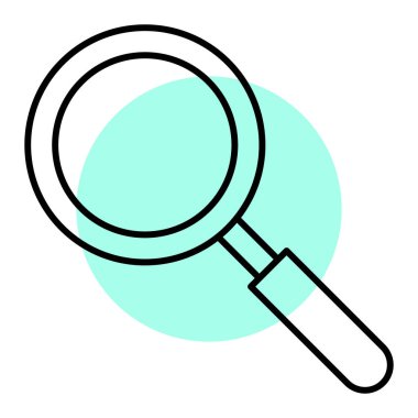 Büyüteç simgesi. vektör illüstrasyonu