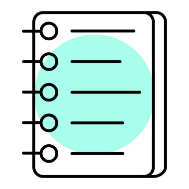 Kontrol listesi simgesi. Web için basit pano vektör simgeleri çizimi