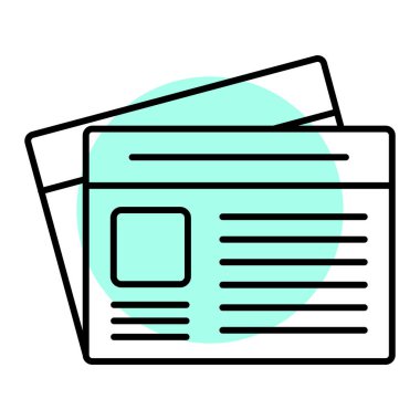 belge simgesi vektör illüstrasyonu