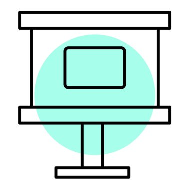 bilgisayar monitörü ikon vektör illüstrasyonu