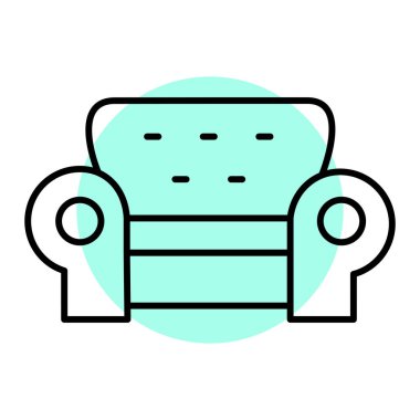 kanepe ikonu vektör illüstrasyonu