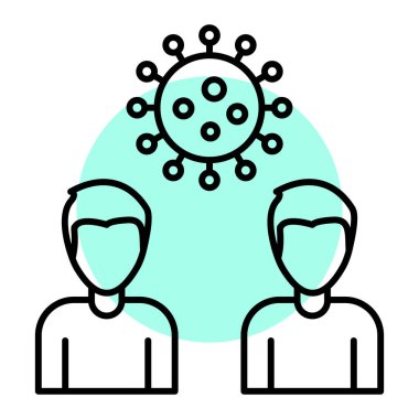 Bir virüs simgesinin vektör illüstrasyonu