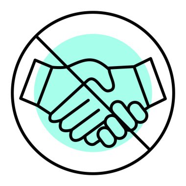 El sıkışma simgesi vektör illüstrasyonu