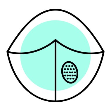 Çizgi film karpuz simgesinin vektör çizimi