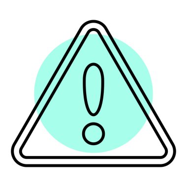 Ünlem işareti simgesi. uyarı işareti sembolü. Tehlike alarmı. düz dizayn. vektör illüstrasyonu