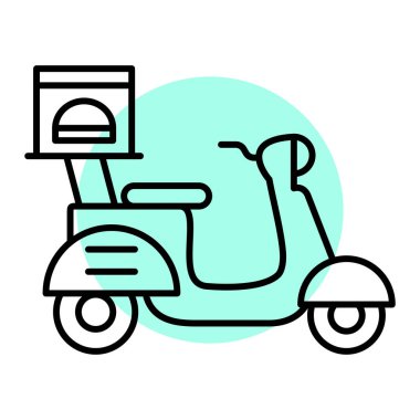 scooter simgesi vektör illüstrasyonu