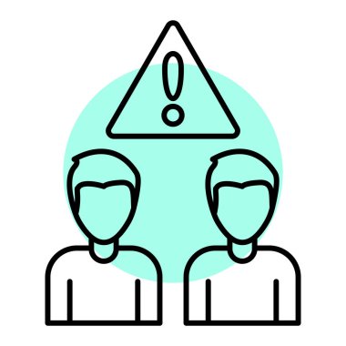 Koruyucu maskeli bir kadın ve erkeğin vektör çizimi