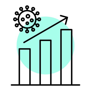 ok vektör illüstrasyon tasarımı ile iş büyümesi grafiği