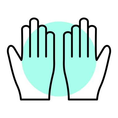 Eldiven simgesi vektör illüstrasyonu