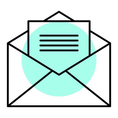 zarf e- posta simgesi vektör illüstrasyon grafik tasarımı