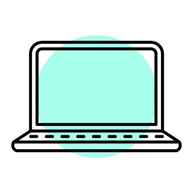 dizüstü bilgisayar kutsal kişilerin resmi. vektör çizim