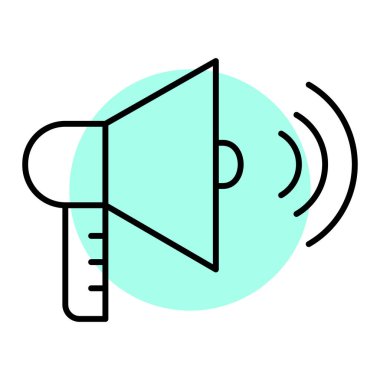 Megafon ikonu vektör illüstrasyonu