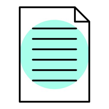 Belge. Web simgesi basit illüstrasyon