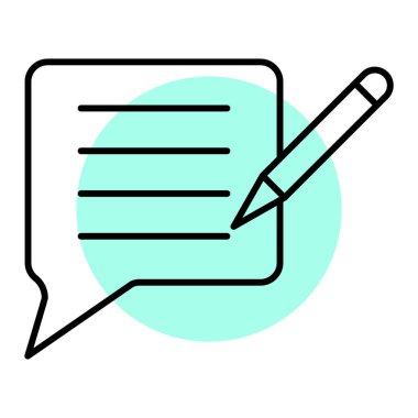 İleti sohbet vektör çizim tasarımı ile konuşma balonu