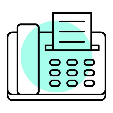 İş ve ofis hattı ikonu. vektör illüstrasyonu