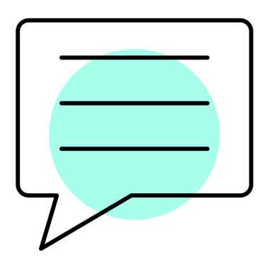 konuşma balonu simgesi, vektör illüstrasyonu