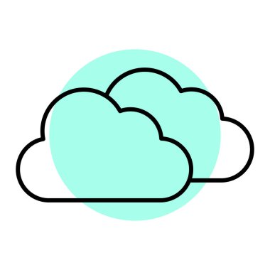 Bulut hesaplama simgesi vektör illüstrasyonu