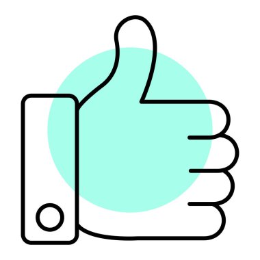 trend biçimi izole edilmiş arkaplanda başparmak simgesi