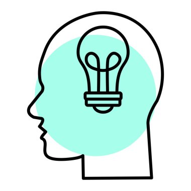 Fikir simgesi vektör illüstrasyonu