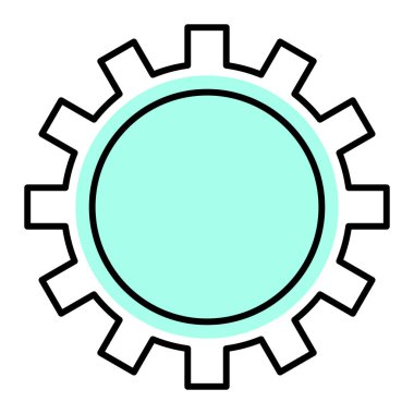 dişli simgesi vektör illüstrasyonu