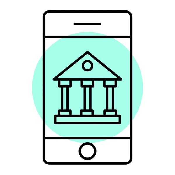 Mobile Banking Ikone Vektorillustration — Stockvektor