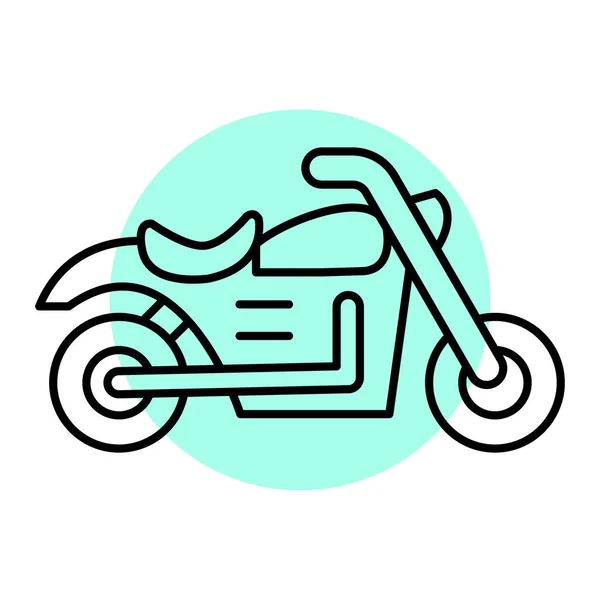 Значок Мотоцикла Начерк Ілюстрації Велосипедних Векторних Іконок Інтернету — стоковий вектор