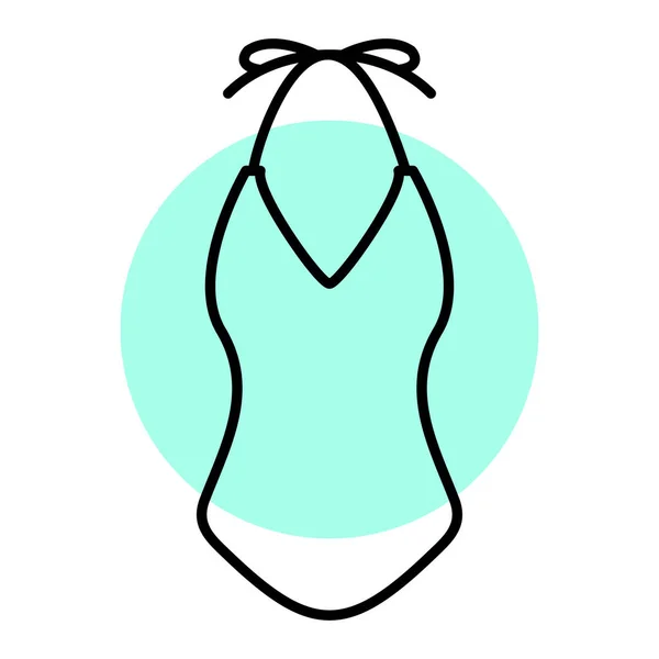 Costume Bagno Web Icon Design Semplice — Vettoriale Stock