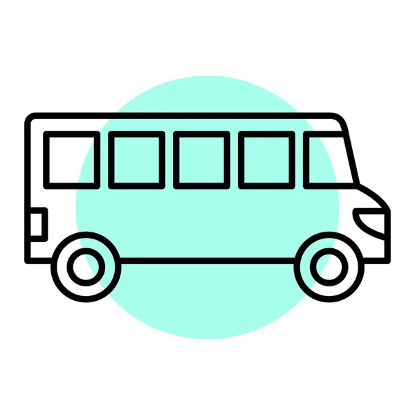 Bus Web Icoon Eenvoudige Illustratie — Stockvector