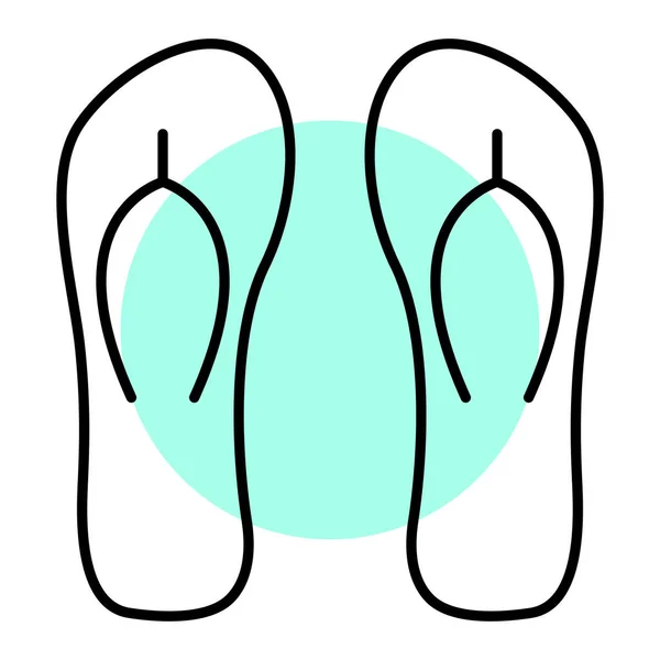 Flip Flops Icono Vector Ilustración Diseño — Vector de stock