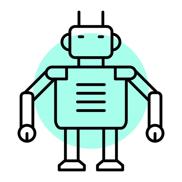 Icône Robot Illustration Simple Icônes Vectorielles Cyborg Robotisées Pour Conception — Image vectorielle