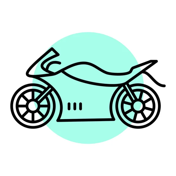 Motorkerékpár Jármű Ikon Sport Koncepció — Stock Vector