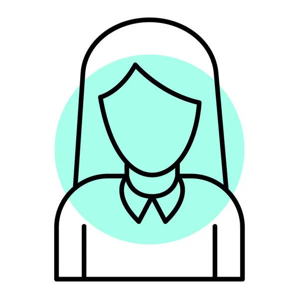 Frau Avatar Charakter Symbol Vektor Illustration Design — Stockvektor
