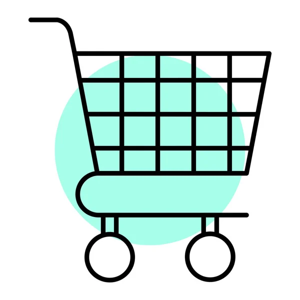 Panier Chariot Supermarché Design Icône Illustration Vectorielle — Image vectorielle